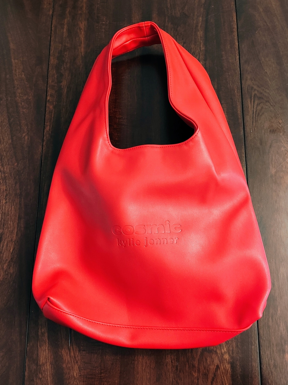 Red Smooth Hobo Bag